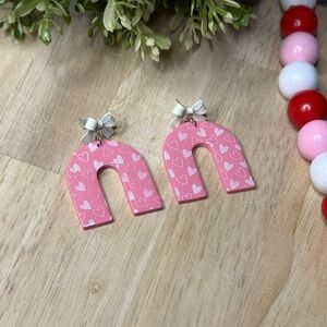 Pink Heart Earrings